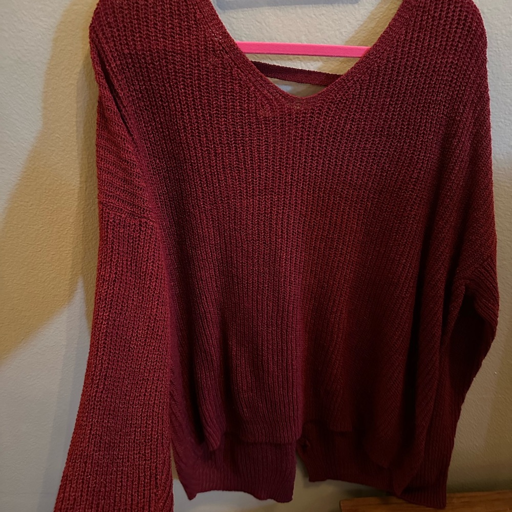 Women's Burgundy Sweater